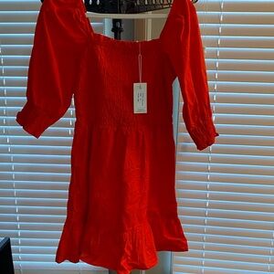 Charming Red/Orange Dress
